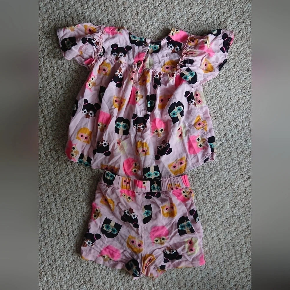 Okie Doki Adorable Pink top & shorts Set size 5T